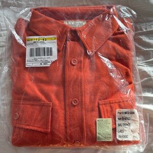 L.L. Bean Sail Orange chamois heavy Shirt